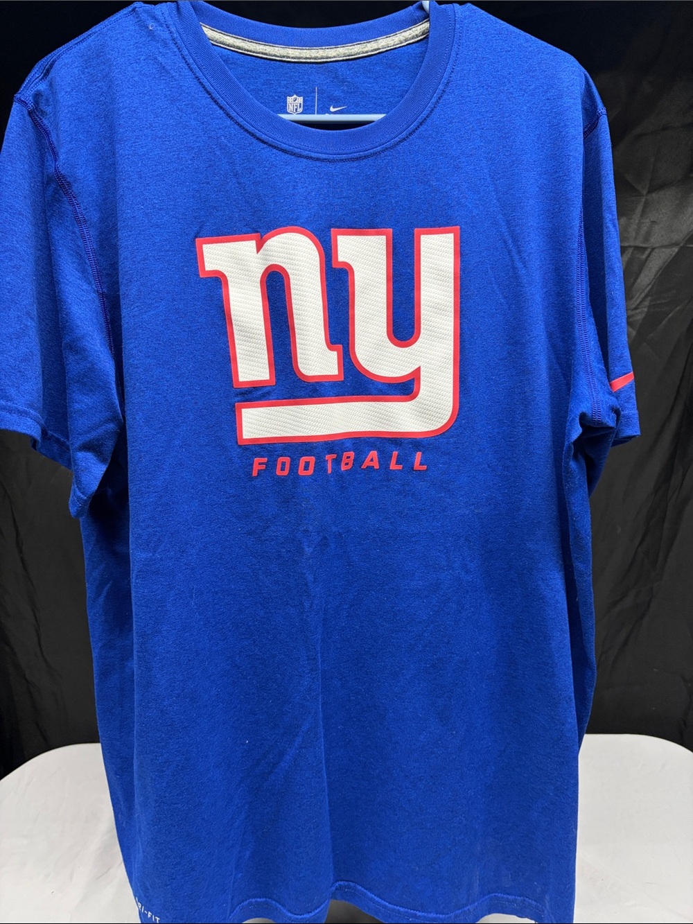 Nike Kids Blue Tee with White & Red 'ny' Logo